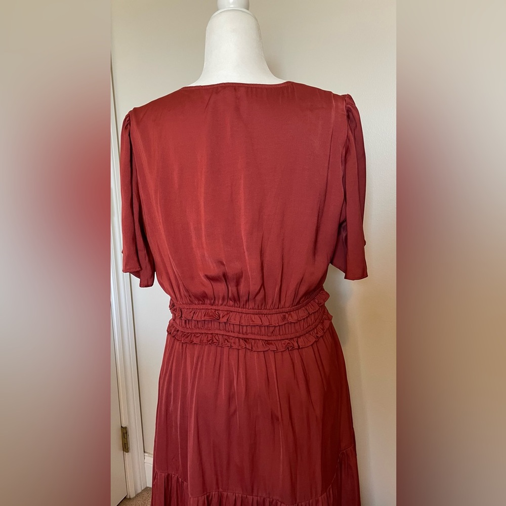 Tea n Rose Rust Midi Dress - Picture 7 of 12
